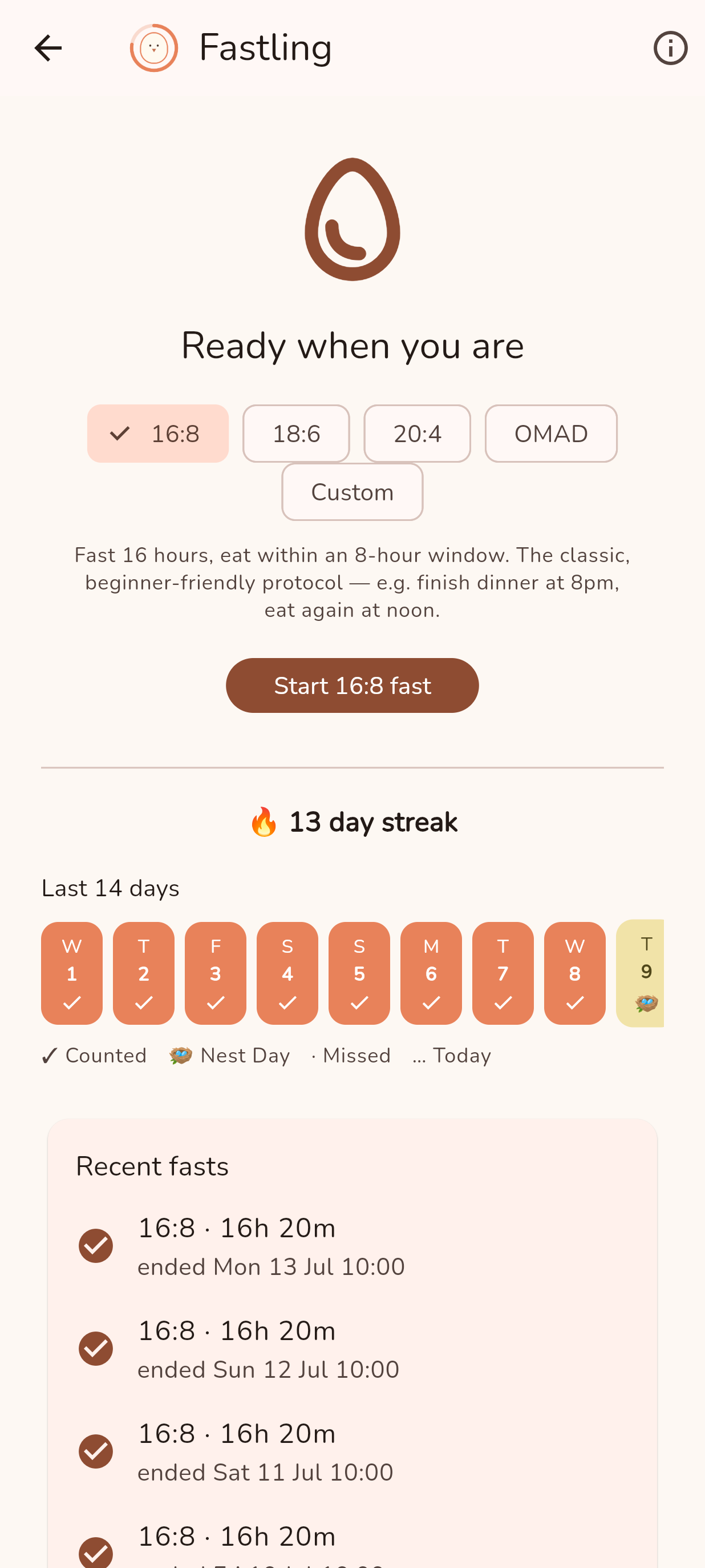 Fasting with Fastling screenshot